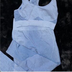 Blue High-Waisted Legging set